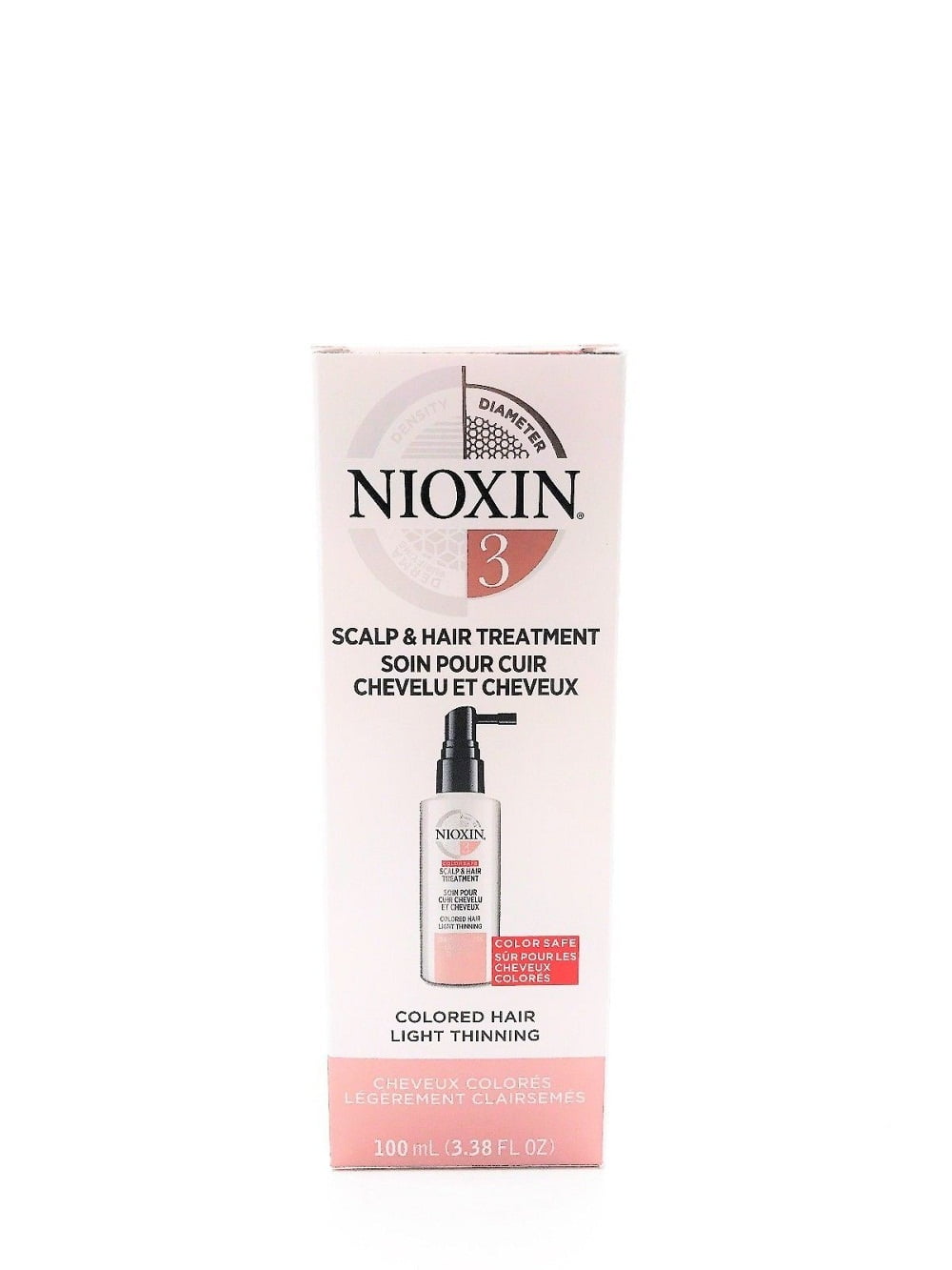 Nioxin System 3 Scalp & Hair Treatment, 3.38 oz. for Color & Light Thinning Hair