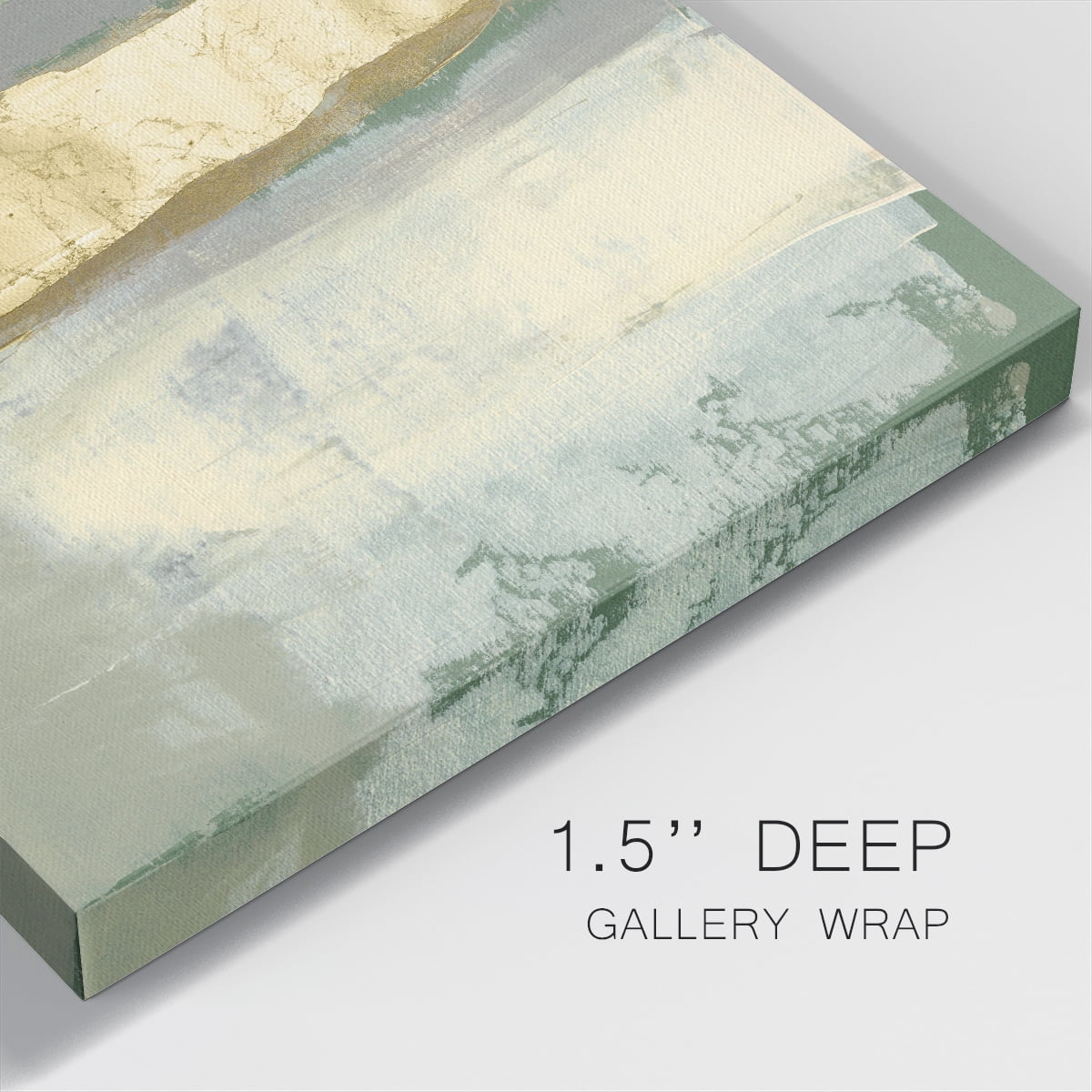 Wexford Home Sage & Gold Swipe VIII-Premium Gallery Wrapped Canvas, 24" x 24" - Ready to Hang