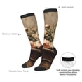 thumbnail image 5 of Bingfone Compression Socks for Women and Men Long Socks for Running Athletic Cycling Nurse-Vintage Peonies Rustic Charm, 5 of 8