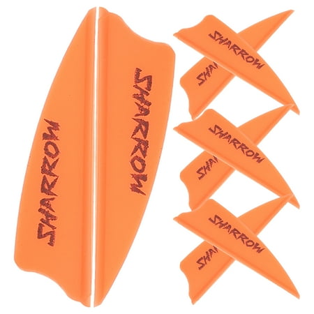 OUNONA 8pcs Small Plastic Arrow Fletchings Shield Shape Vanes For Lightweight Arrow Tail Replacement For And Compound