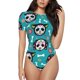 thumbnail image 1 of Fotbe Skull Cat Body de Mujer con Cuello Redondo y Mangas Cortas, Sin Mangas Ajustado, Suave, Cómodo y Básico-Large, 1 of 7