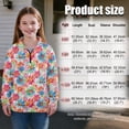 thumbnail image 7 of Uorisanigo Girls Half Zip Pullover Sweatshirt Soft Long Sleeve Pullover Crop Top Oversized Vibrant Floral Print School Quarter Zipper Cropped Sweatshirt Fall Spring Outfits Clothes, 7 of 7