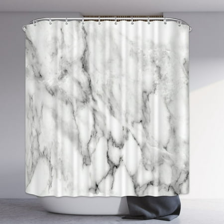 Fyydes Bathroom Curtain Hanging Hooks 180 200cm Marbled Pattern