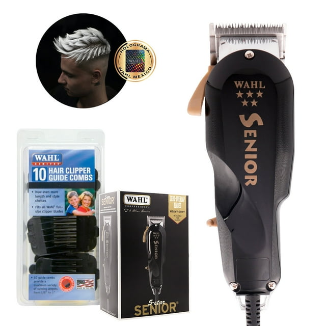 Combo Clipper Senior Wahl Con Paquete De Peines Guía