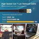 thumbnail image 2 of Cable Ethernet, para red LAN Gigabit Cat 7, cable de conexión RJ45 de alta velocidad, plano, 10 Gbps, 600 Mhz, para PC, color negro, 2 of 5