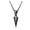 Black, variant on Fashion Jewelry Arrow Head Pendant Long Chain Necklace Stainless Steel Gift-Silver