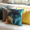 thumbnail image 3 of Ollo0ord  3D Printed Animal Wolf Throw Pillow Covers Throw Pillow Case Decorative Super Soft for Patio,Couch, Tent, Balcony and Sofa  White, 3 of 5