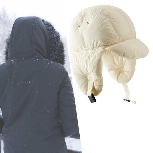 Gorro con Orejeras Perfecl Beige Gorro Cálido con Visera Resistente al Viento
