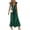 Green, variant on Women's Summer Casual Maxi Dresses Cap Sleeve V Neck Smocked Long Pockets Party Sundress Vacation Outfits