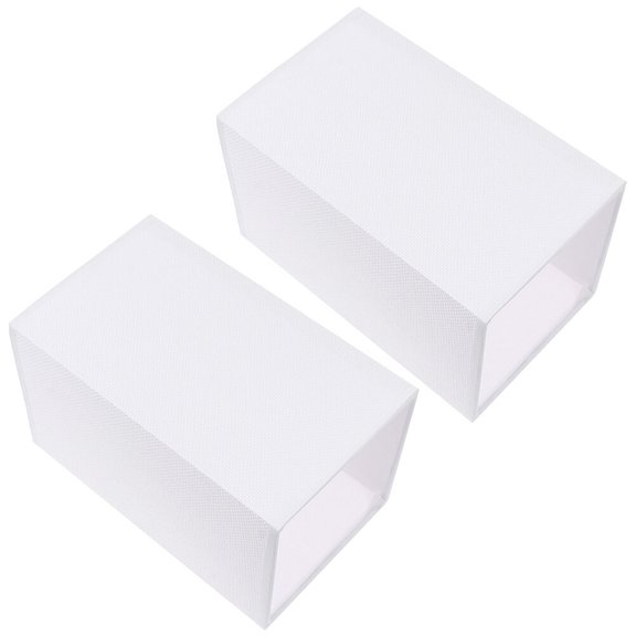 Baluue 2Pcs Replacement Lamp Shades White Fabric Square Decorative Cover for Living Room