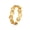 Gold Color, variant on New fashion continuous cat footprints open adjustable 14K Yellow Gold ring temperament simple all-match ring women