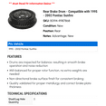 thumbnail image 2 of Rear Brake Drum - Compatible with 1995 - 2002 Pontiac Sunfire 1996 1997 1998 1999 2000 2001, 2 of 2