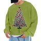 thumbnail image 1 of Sudadera sin capucha para hombre, cuello redondo, deportiva, con estampado de árbol de Navidad, sudadera con capucha, jersey de manga larga, blusa de poliéster para hombre, 1 of 4
