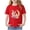 Red, variant on Kids Graphic Print Short Sleeve Tee - Rabbit Bunny Design Cotton T-Shirt for Boys Girls Orange 11-12 Years