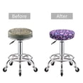 thumbnail image 5 of Hirioo mushroom rainbow color Skull for Round Bar Stool Seat Covers Washable Stool Cushion Slipcover Elastic Bar Chair Covers for 12-14 Inch Chair-14 inch, 5 of 7