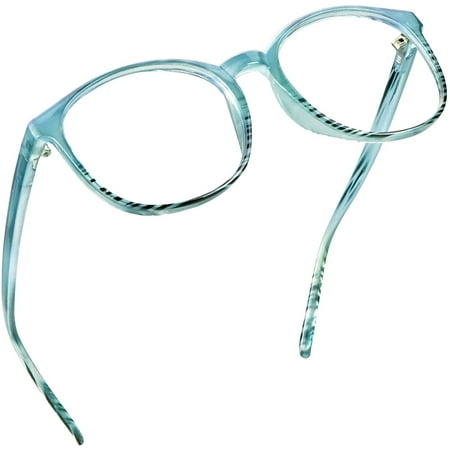 LifeArt Blue Light Blocking Glasses, Anti Eyestrain, Computer Reading Glasses, Gaming Glasses, TV Glasses for Women Men, Anti Glare (Slate Blue, +2.75 Magnification)