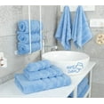 thumbnail image 5 of American Soft Linen Luxury 6 Piece Bath Towel Set, 100% Cotton Turkish Towels for Bathroom, Sky Blue, 5 of 10