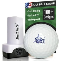 Ball Tatt Golf Ball Stamp Marker Self-Inking Quick-Dry Stamper, White Shark