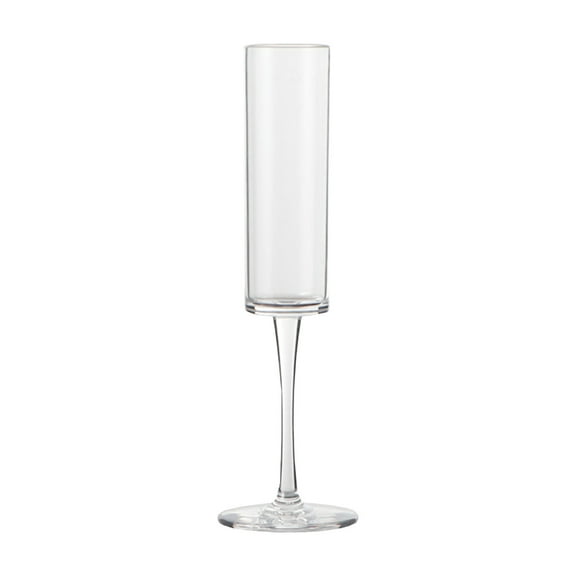 YFTDEF Acrylic Champagne Goblet, Clear PC Plastic Wine Glass, 9.65 x 2.87 Inches, Lightweight Cocktail Glass for Parties, Bar, Outdoor Activities, Reusable and Easy to Clean