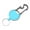 Blue, variant on Key Ring Reel Badge Holder Keychain Retractable Elastic Quick Release Comfortable Grip Anti-Loss Zinc Alloy Telescopic Key Chain