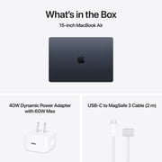 Apple 15 MacBook Air with M5 chip, 10 core CPU / 10 core GPU, 16GB Memory, 512GB SSD - Midnight