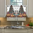 thumbnail image 2 of Yayeee Kitchen Curtains Tier Pair Light Filtering 27"x36" Rod Pocket Short Cafe Window Panel, Orange Halloween Trees, 2 of 7