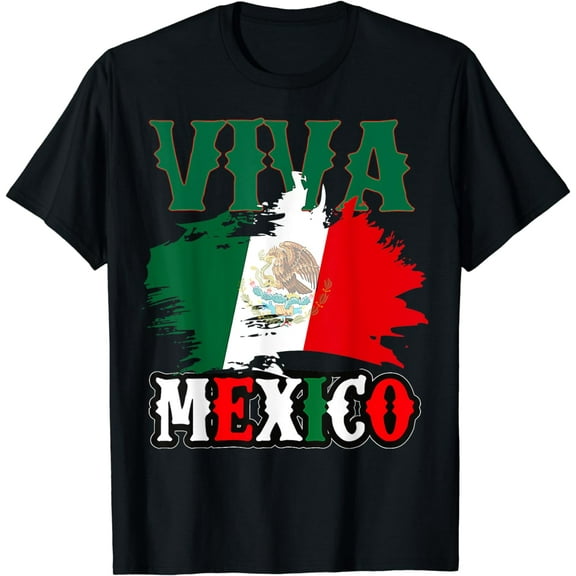 Viva Mexico Flag Mexican Independence Day Men Women Kids T-Shirt