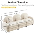 thumbnail image 2 of LuxyHoom 98.2" Modular Sectional Couch Teddy Fleece Fabric, Plush Comfortable Soft Oversize Cloud Sofa Perfect for Living Room Furniture Space with Cloud Couch Comfort and Deep Seating Support, Beige, 2 of 7