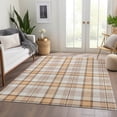 thumbnail image 6 of Addison Rugs Mayfield Premium Machine Washable Transitional Plaid Peach Rectangle Rug, 9' x 12', 6 of 6