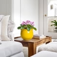 thumbnail image 5 of Ordivic 6 inch Yellow Self Watering Ceramic Plant Pot with Inner Pot,Round African Violet Planter for Mini Orchid, Spider Plant,Kitchen Windowsill,Office Decor, 5 of 7