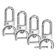 thumbnail image 1 of Ganchos de clip giratorio Uxcell [4 piezas] - Ganchos de clip para llaveros, utilizados para hacer llaveros - [Plata - 1.9 IN] Hardware de clip en D para cordones, 1 of 6