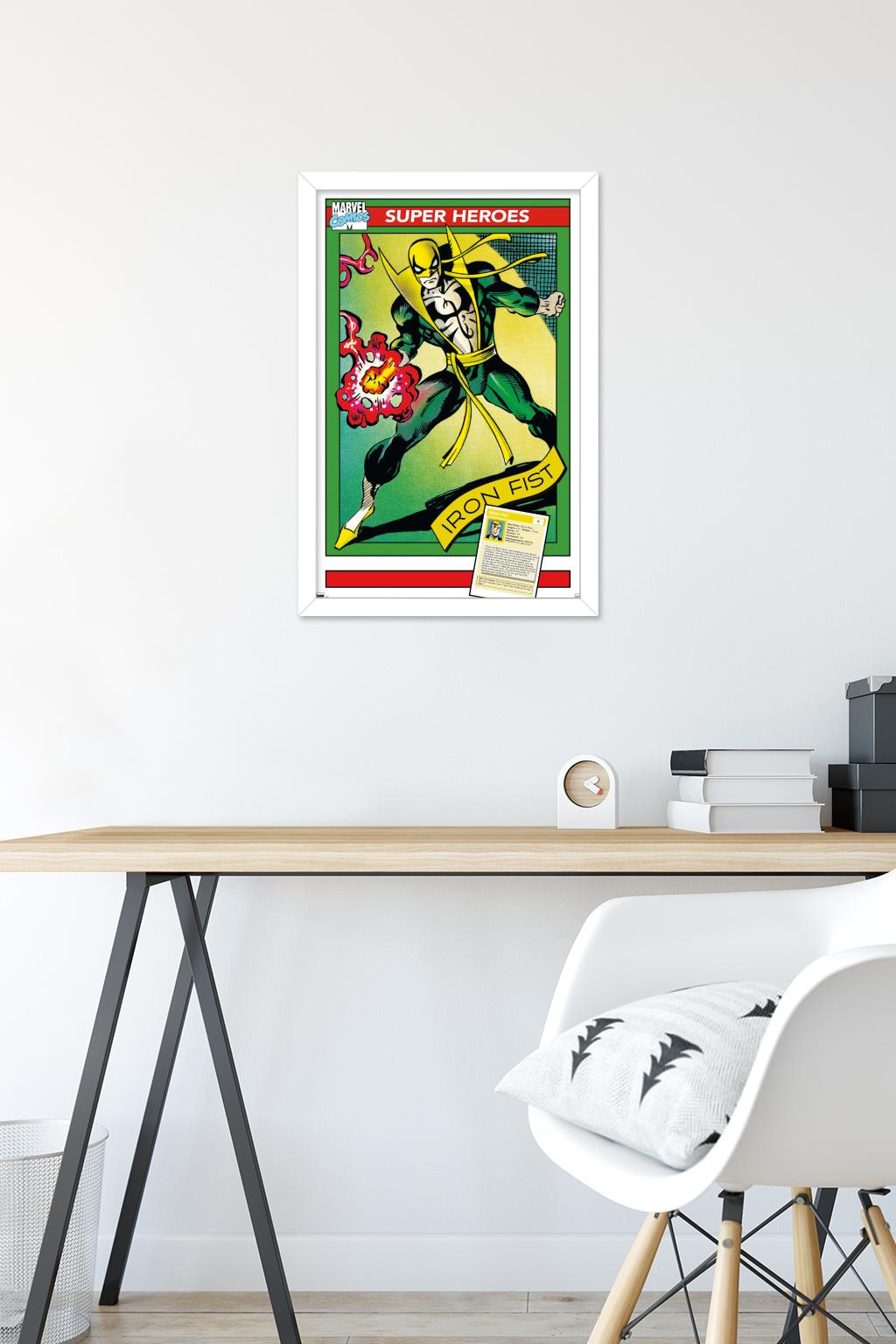 Marvel Trading Cards - Iron Fist Wall Poster, 14.725" x 22.375" Framed