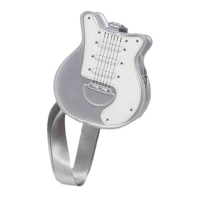 Bolso de hombro con forma de guitarra jinwen para mujer informal Plata