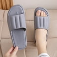 thumbnail image 5 of KaLI_store Anti-Slip Clouds Slippers for Women and Men, Double Strap Slides Sandals Thick Sole Open Toe Slippers for Shower Bathroom Indoor Outdoor Grey,10, 5 of 6