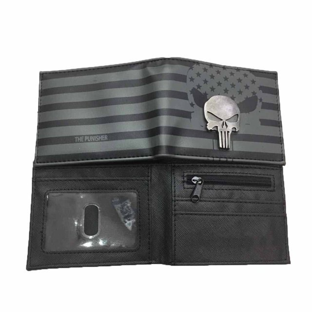 Billetera plegable delgada con personajes de anime de Wallet Punisherss