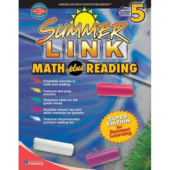 Pre-Owned Math plus Reading, Grades 4 - 5 (Summer Link) (Paperback) 076963334X 9780769633343