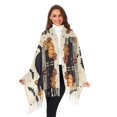 thumbnail image 3 of FORMRS Womens Scarf Winter Soft Long Big Warm Shawls Wrap Tassel Scarves, Halloween Cat, 3 of 9