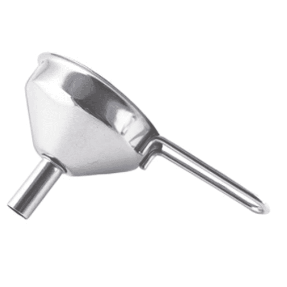 Clearance Under $0.86! 1Pc Metal Funnel with Strainer for Kitchen and Lab Use (One Size, Silver)