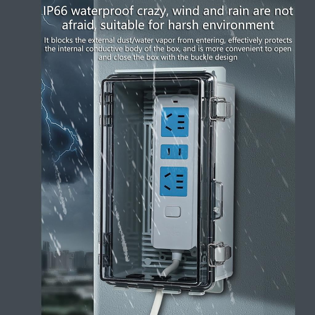 Practical Weatherproof Electrical Box Outdoor Daily Casual Use With And Sturdy ABS Materials for Garden And Patios