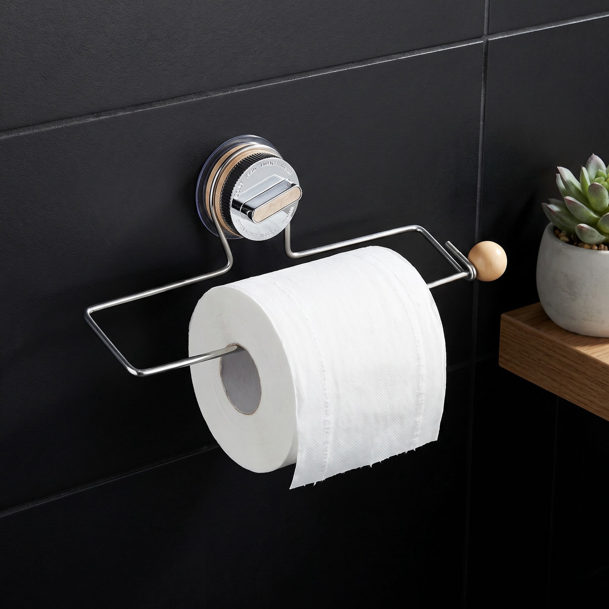 Unique Bargains Wall Mount Paper Towel Holder Rustproof Towel Rack Natural 12.6x2.4inch