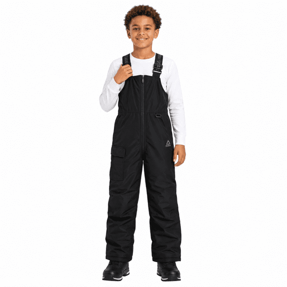 Reebok Boys Snow Bib Pants Weather Resistant Insulated Ski Overalls with Adjustable Straps & Pockets