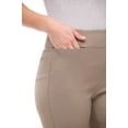 thumbnail image 4 of Rekkuna Women's Pull-On Stretchy Comfort Straight Leg Pant with Hidden Pocket (Medium, Dark Khaki), 4 of 7
