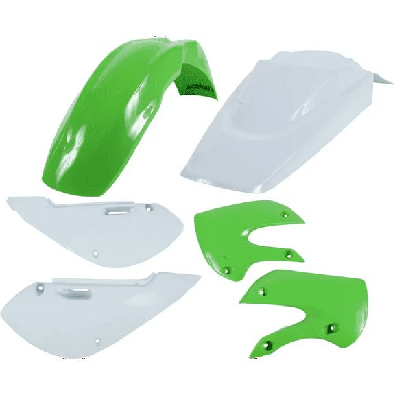 Acerbis White/Green Complete Plastic Body Kit (2041073914)