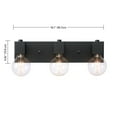 thumbnail image 2 of Trento 18" 3-Light Matte Black Vanity Light, 2 of 8