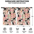 thumbnail image 2 of Blackout Kids Curtains,Pink Boston Terrier and Flower Childrens Insulated Curtains Set Of 2,Bedroom Essentials,Toddler Room Decor 42x54in(106x137cm), 2 of 4