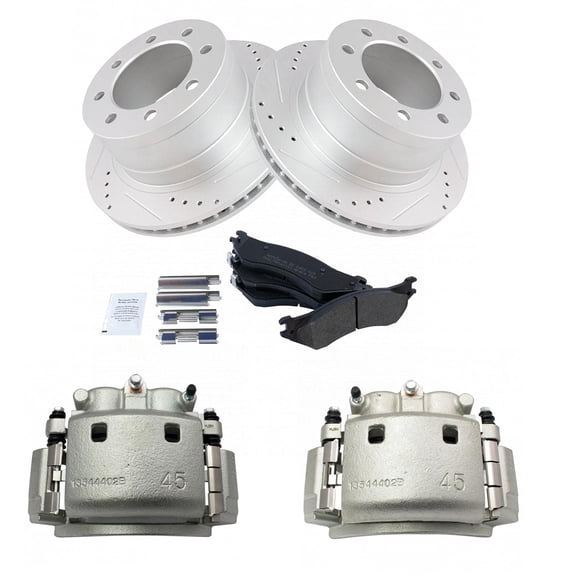 TRQ Rear Metallic Pads Performance Rotors & Calipers Kit for Ram 1500 2500 3500 BKA18935 Fits select: 2007-2008 DODGE RAM 1500, 2003-2008 DODGE RAM 2500