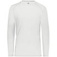 thumbnail image 2 of Augusta Sportswear B25734007 Super Soft-Spun Polyester Long Sleeve T-Shirt, White - 2XL, 2 of 5