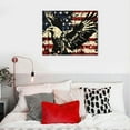 thumbnail image 5 of Orinice Eagle Flag Americo Makk Fine Art Aesthetic Poster Print Wall Painting for Classroom Kitchen Office Farmhouse Bathroom Room Decor Pictures Wall Art Painting Ready to Hang Canvas Living, 5 of 6
