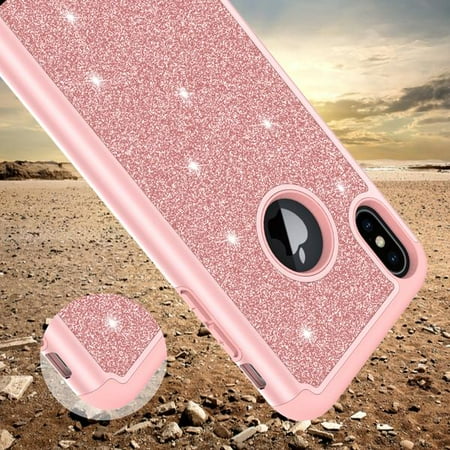 case protector rhinestone sparkly bling bumper silicone glitter iphone diamond rose phone screen gold cute xr apple