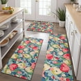 thumbnail image 2 of Pioneer Flower Floral Print Pattern Kitchen Rugs Sets Of 3,Kitchen Runner Rugs Non Skid Washable,Decorative Kitchen Floor Mats for Kitchen,Sink,Laundry,17"x30"+ 17"x47" + 17"x59", 2 of 6